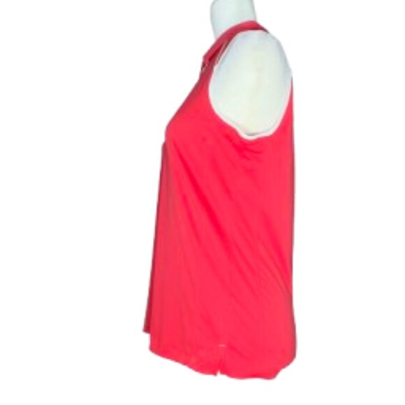 Slazenger Women's Pink 1/4 Zip Sleeveless Polo Golf Shirt Size Medium - Picture 4 of 8